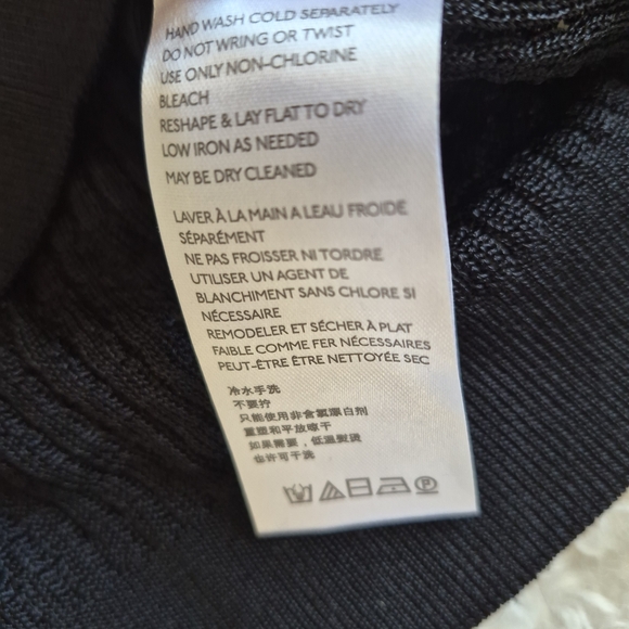 BNWT Free People H20 Crew Pullover S Raw Garnet Black Sheer Pointelle Edgy Y2K - Picture 12 of 13